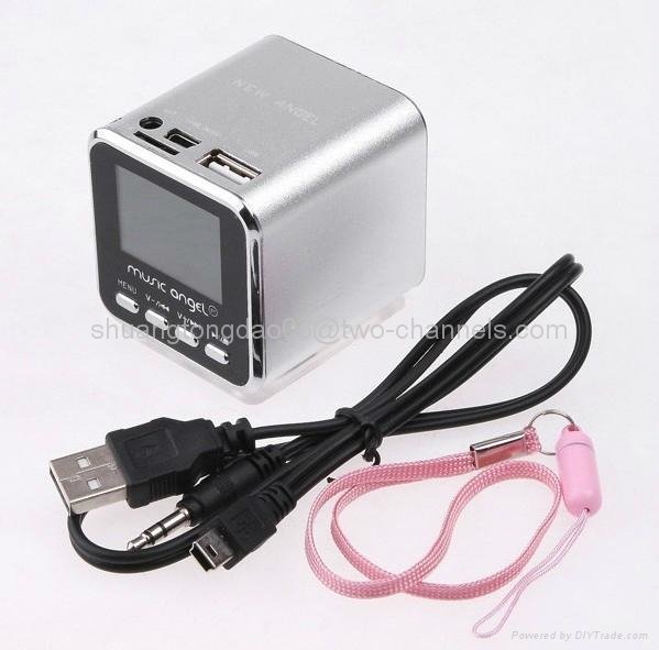 Portable Mini Speaker support USB flash drive Micro SD card FM LED display