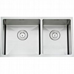 Double Handmade  Stainless Steel Kitchen Sink