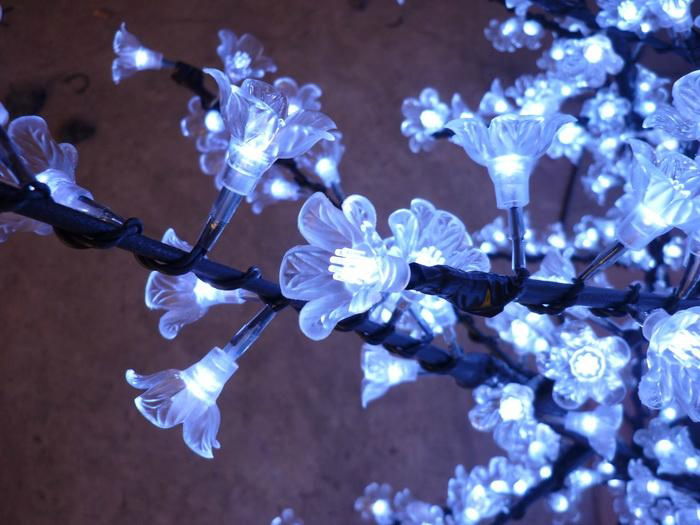 High Quality 1M LED Flower Tree Light with White Blossom Flowers 2