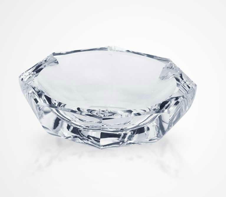 Lotus Wash and Bright Sunshine  Crystal  Ashtray