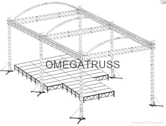 outdoor concert stage truss system