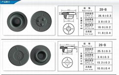 rubber stopper 26-B rubber plug rubber closure injection flip off cap