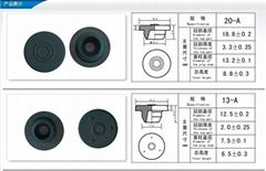 rubber stopper 13-A rubber plug rubber closure injection flip off cap