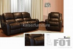 Recliner sofa with special design armrest 