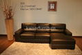 Modern stationary sofa with chaise