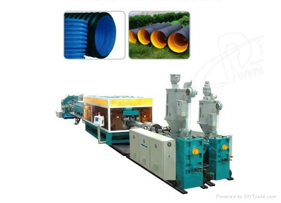 PE/PVC double-wall corrugated pipe production line: 2