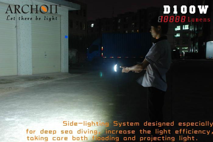 100W 10000Lumens Underwater photographing Dive Torch 3