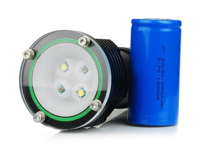  CREE XM-L U2 LED *2 (max 1400 Lumens) LED Diving Light D32VR 3