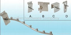 Supermarket display hook for multifunction board 