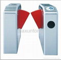 Retractable flap barrier turnstile