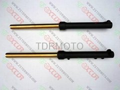 High quality dirt bike 625mm front fork in ￠33 gold/silver + black