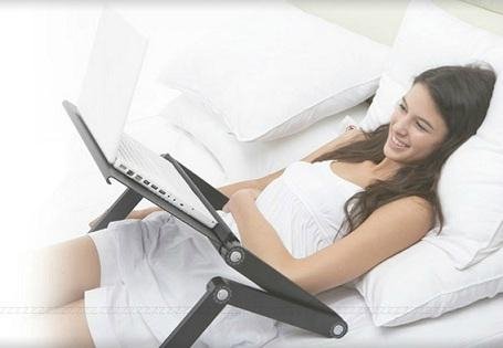 foldable ergonomic lapstand for bed, sofa, floor, desk.. 2