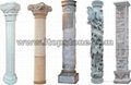 Round None-Taperd Carved Stone Column 1