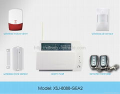 LED Intelligent wireless alarm system 8wired zone optional