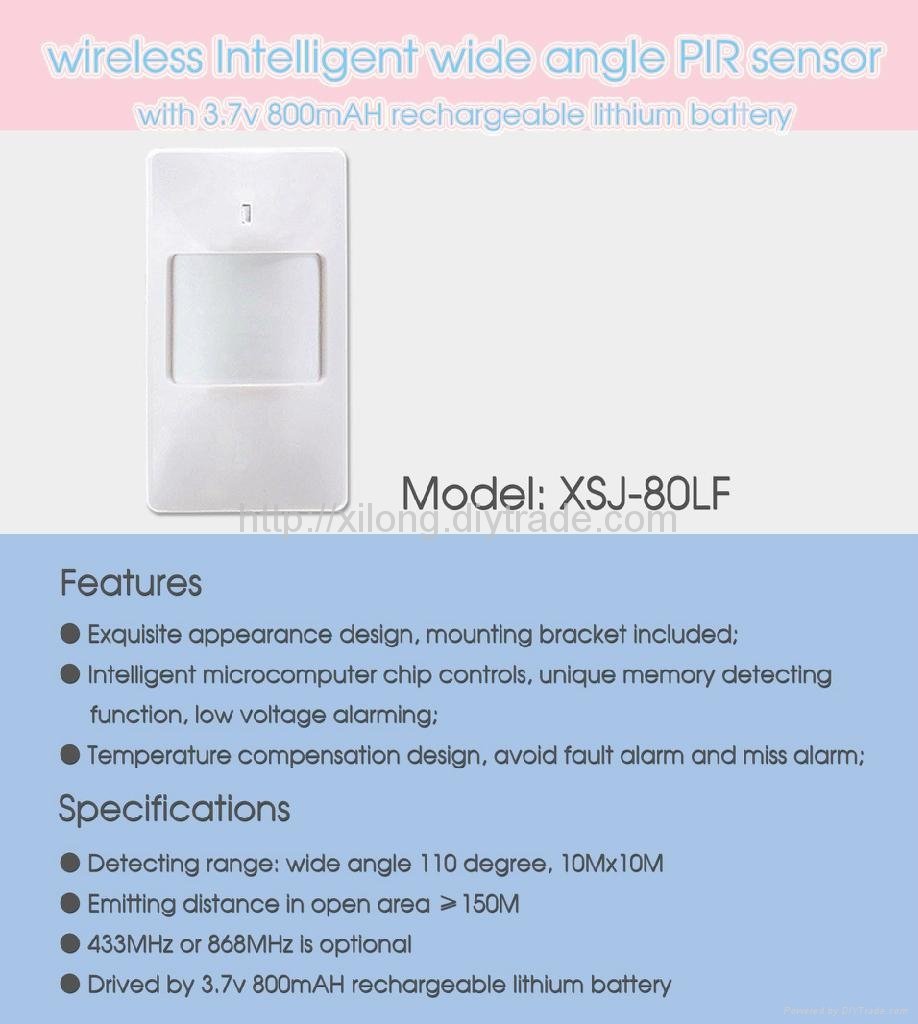 Wireless Wide-Angle PIR Sensor / Wireless Intelligent Wide-Angle PIR Sensor 1
