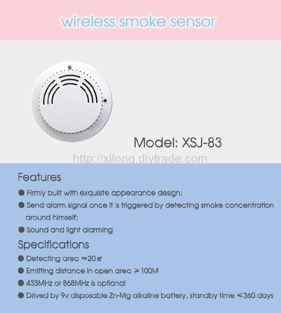 Wireless Smoke Alarm Sensor/Detector 1