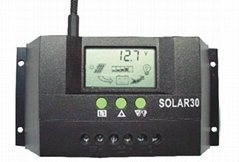 12V/24V-30A Solar Charge Controller with PWM Charging,LCD Screen Display 