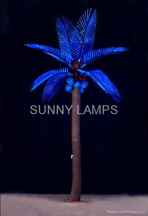 simulation coconut palm tree light