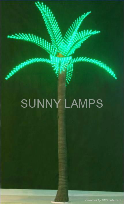 simulation coconut palm tree light 3