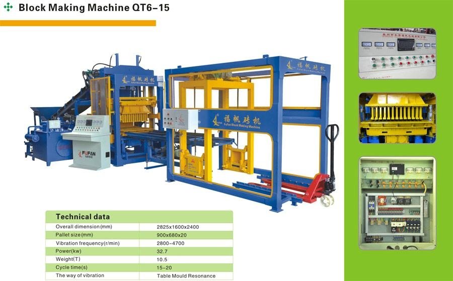 Automatic block making machine QT6-15