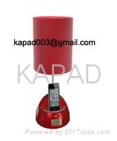 best iPhone speaker: iPhone Speaker Lamp KP-511 (Red)