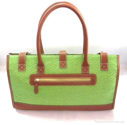 Green lady straw fashion high women handbag
