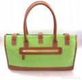 Green lady straw fashion high women