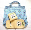 Cute polyester foldable shopping bag 