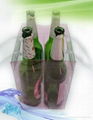 Clear vinyl handle 6 packs wine bottle bag 2