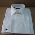 Men's french double cuff with plastic cufflink tuxedos 1