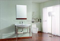 Mirror from silver coated float glass