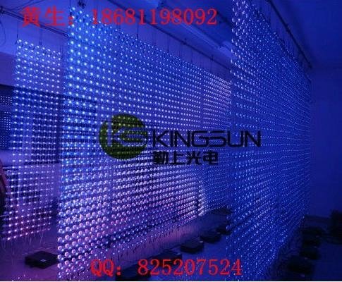 PH100 Flexible mesh curtain glass wall LED display 5