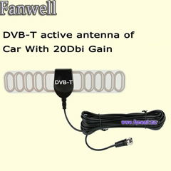 DVB-T magnetic car antenna with F connector with RG174-5M cable