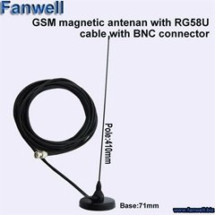 GSM magnetic antenna(800-900mhz GSM antenna) with RG58u with 5m length cable