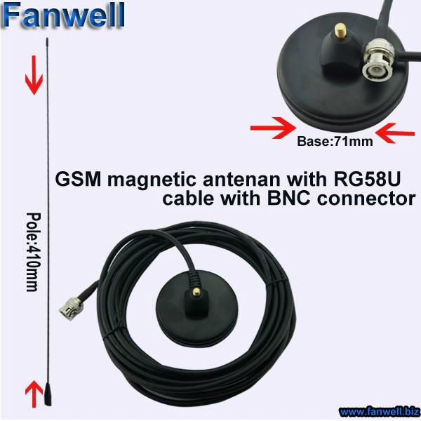 GSM magnetic antenna(800-900mhz GSM antenna) with RG58u with 5m length cable 2