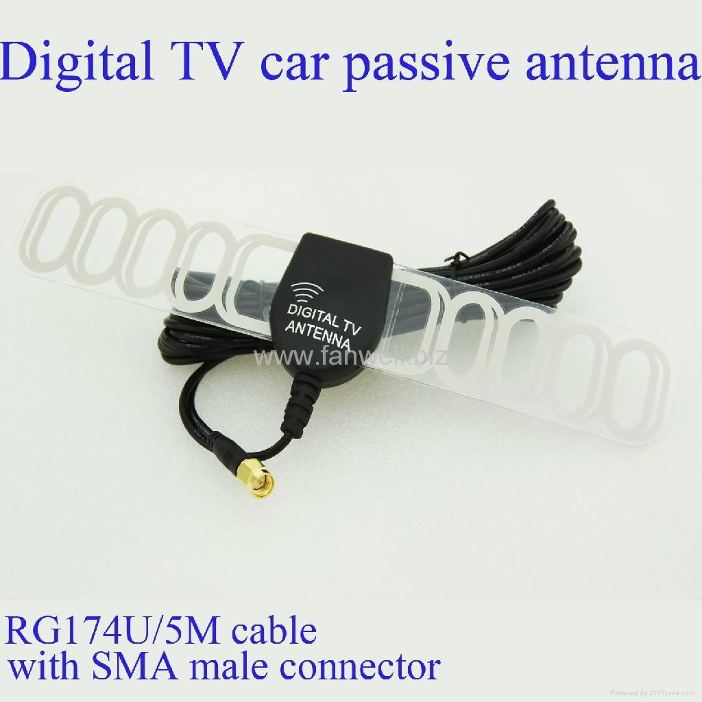 DVB-T magnetic car antenna with F connector with RG174-5M cable 5