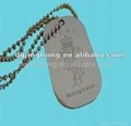 dog tag with double side laser logo (size:50*30*1.2mm)