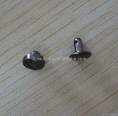 gun metal round letter rivet button