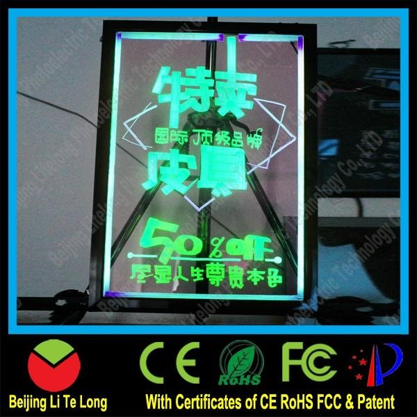 Led writing board transparent tempered glass led fluorescent board 2