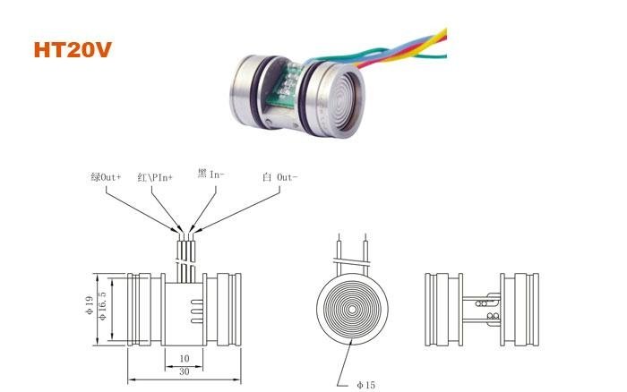Diffused 10kPa-2MPa Oil-filled Differential Silicon Pressure Sensor 3