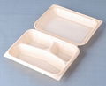Three grid Siamese lunch boxes 1