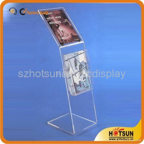 Acrylic brochure holder,magazine display stand 