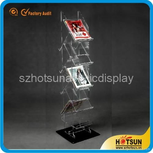 Acrylic brochure holder,magazine display stand  2