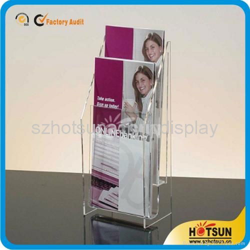 Acrylic brochure holder,magazine display stand  4