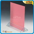 Clear acrylic restaurant menu holder and menu display stand 