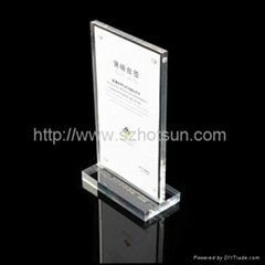 luxury hotel restaurant magnetic menu holder acrylic factory made