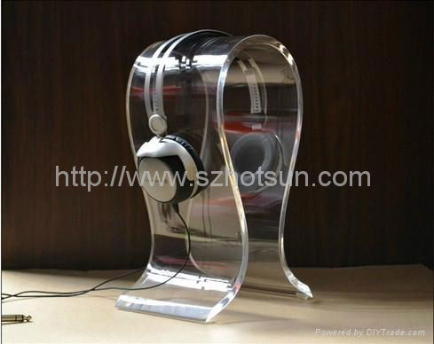acrylic headphone displays plexiglass headphone stand 2