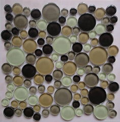 Handmade Circle Glass Mosaic Tile