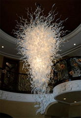 Large White Glass Chandelier Lighting 