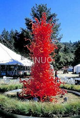 Decorative Outdoor Glass Sculpture 